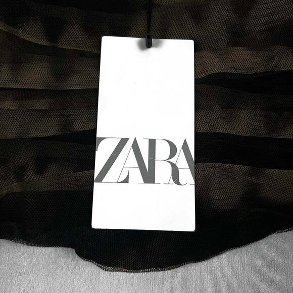 ZARA Corsetry Tulle Crop Top Size X-Small NWT - Picture 8 of 9